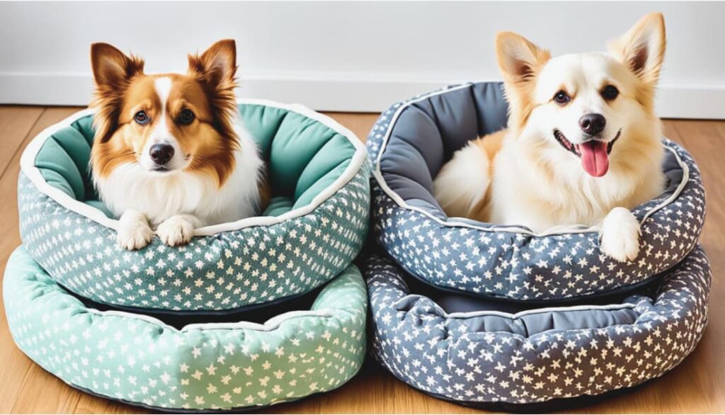 How many dog beds should a dog have Two Dogs with two dog beds of their own